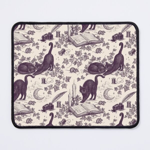 Item preview, Black Cat Candlelight Toile Pattern Witchy Vintage designed and sold by StickyGuys.