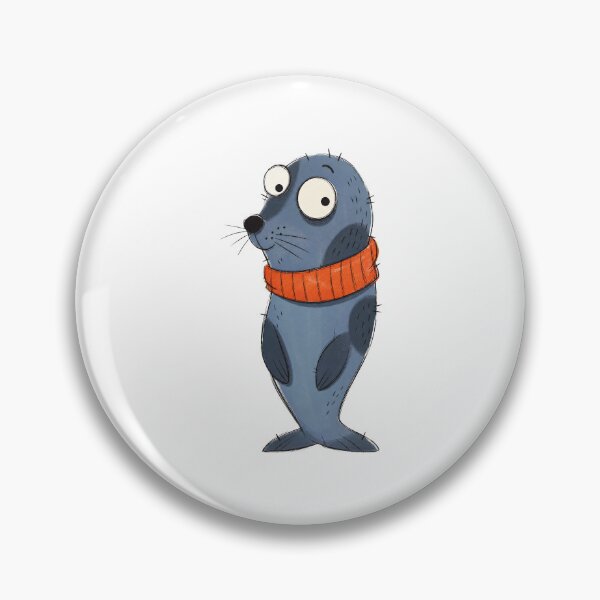 Item preview, Seal Pup with an Orange Neck Warmer designed and sold by The-Art-of-D.