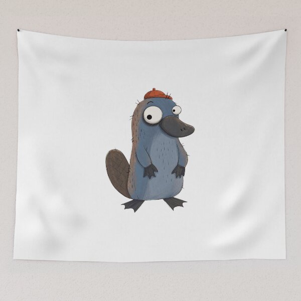 Item preview, Platypus in a Tiny Burnt-Orange Cap designed and sold by The-Art-of-D.