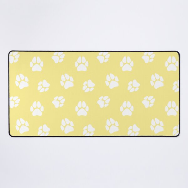 Item preview, Yellow & White Paw Print Pattern Design designed and sold by SolGalaxyDesign.