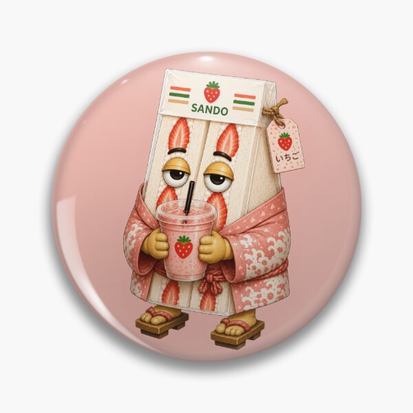 Item preview, Ichigo Sando Mascot | Cute Japanese Strawberry Sandwich | Kawaii Café Food Art designed and sold by TheTrendsDesk.