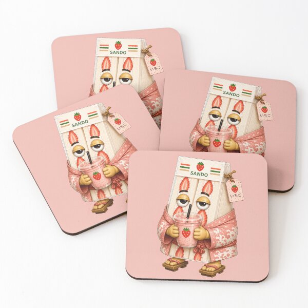 Item preview, Ichigo Sando Mascot | Cute Japanese Strawberry Sandwich | Kawaii Café Food Art designed and sold by TheTrendsDesk.