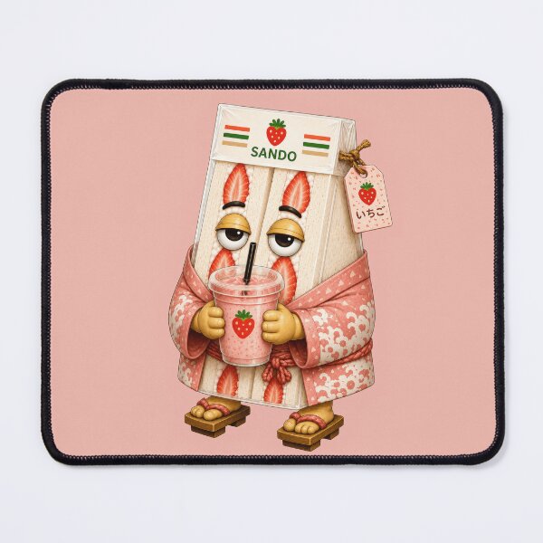 Item preview, Ichigo Sando Mascot | Cute Japanese Strawberry Sandwich | Kawaii Café Food Art designed and sold by TheTrendsDesk.