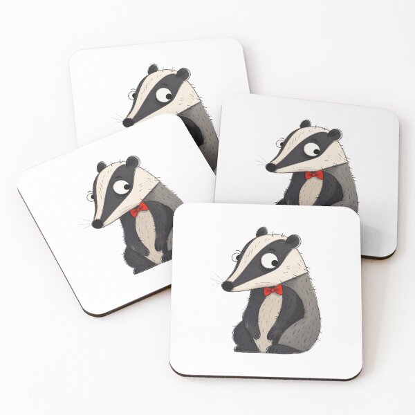 Item preview, Badger with a Tiny Red Bow Tie designed and sold by The-Art-of-D.