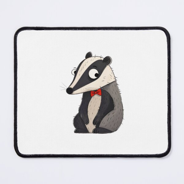 Item preview, Badger with a Tiny Red Bow Tie designed and sold by The-Art-of-D.
