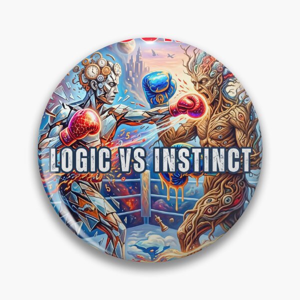 Item preview, The Final Round Logic Vs Instinct Surreal Boxing Art designed and sold by rich-moda.
