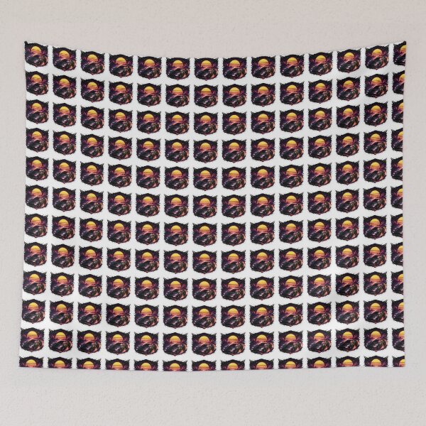 Item preview, Retro Future 1980s Synthwave Sports Car with Outrun Sunset Grid designed and sold by RiteshCenter .