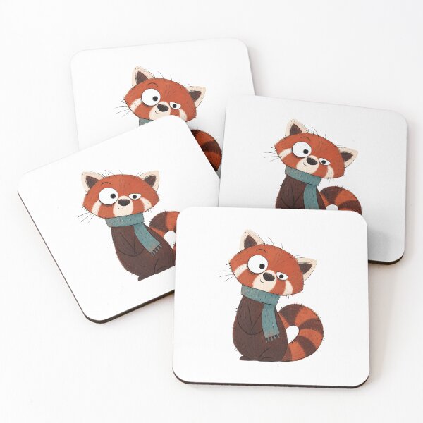 Item preview, Leaning Red Panda with a Teal Scarf designed and sold by The-Art-of-D.