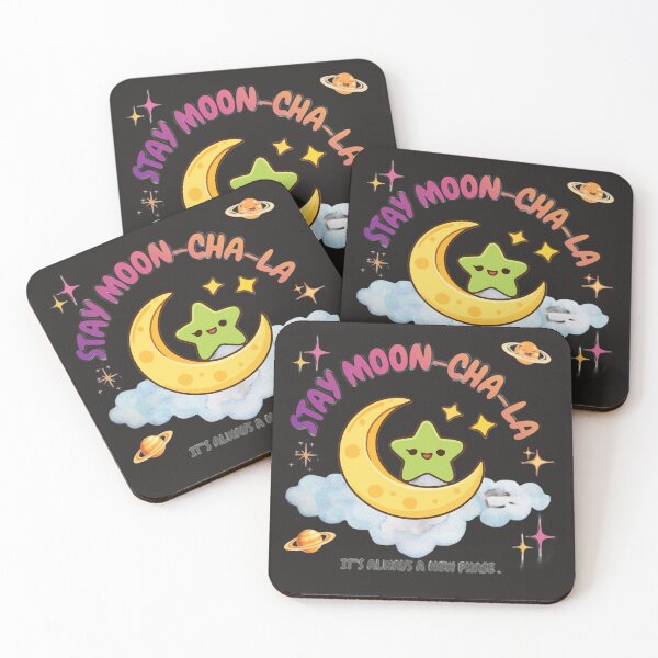 Item preview, Cute Chibi "Stay Moon-Cha-La" Celestial Graphic T-Shirt designed and sold by SeJaa.