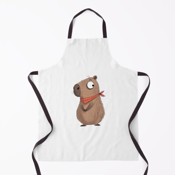 Item preview, Curious Capybara in a Coral Neckerchief designed and sold by The-Art-of-D.