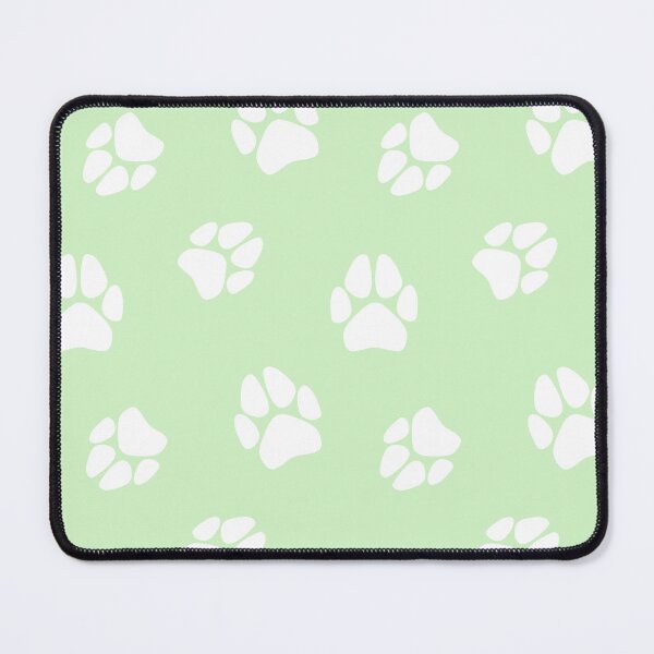 Item preview, Pale Green and White Paw Print Pattern designed and sold by SolGalaxyDesign.
