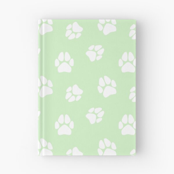 Item preview, Pale Green and White Paw Print Pattern designed and sold by SolGalaxyDesign.