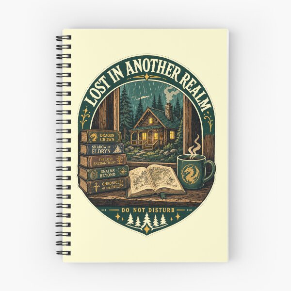 Item preview, Lost in Another Realm Shirt, Fantasy Reader Gift, Cozy Book Lover Tee, Rainy Cabin Reading Shirt, Fantasy Book Club Apparel, Do Not Disturb designed and sold by KAYJAY DESIGNS.