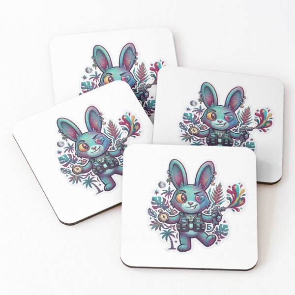 Item preview, Urban rabbit tropical style street art designed and sold by Purpleclomb.