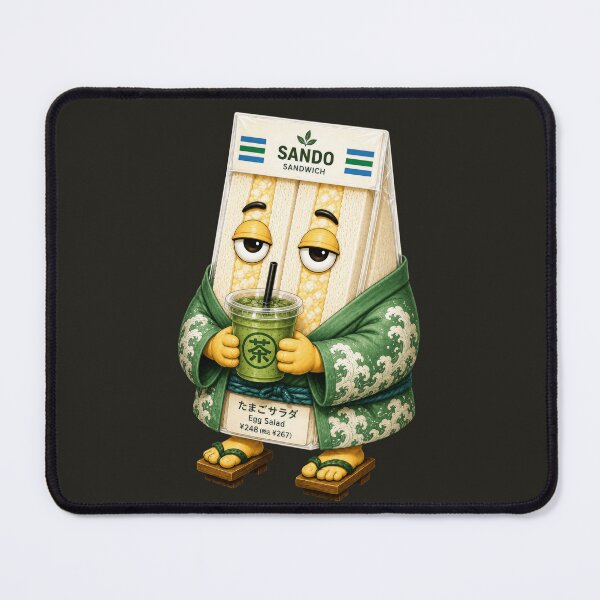 Item preview, Tamago Sando Drinking Matcha | Cute Japanese Egg Sandwich Mascot designed and sold by TheTrendsDesk.