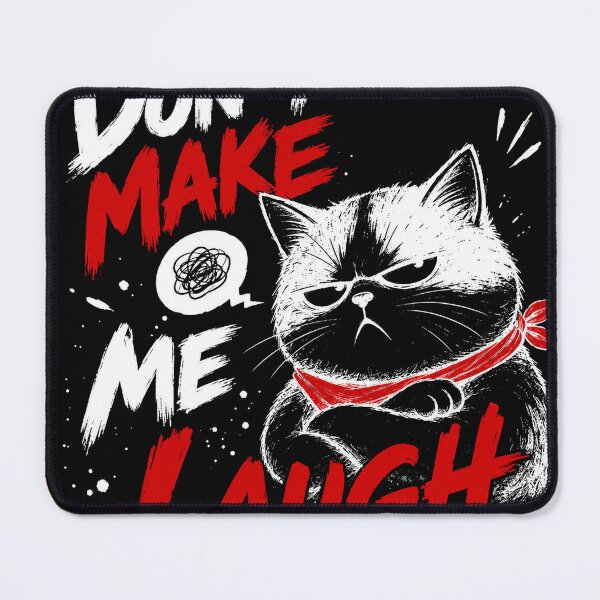 Item preview, Don't Make Me Laugh - Deadpan Bandana Cat designed and sold by VONJU.