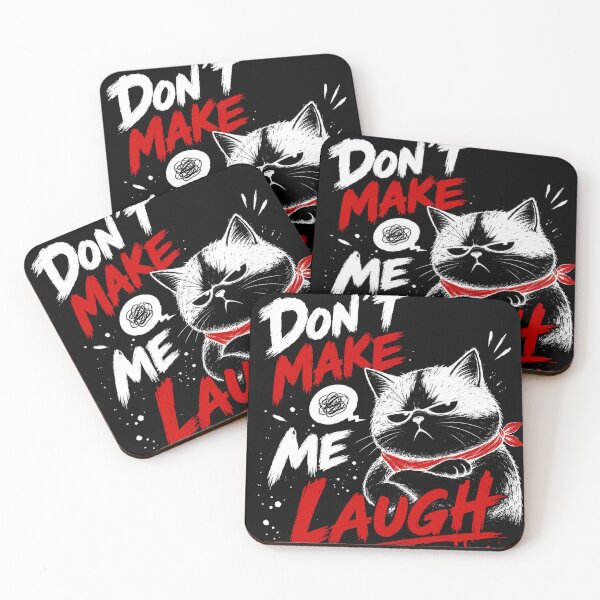 Item preview, Don't Make Me Laugh - Deadpan Bandana Cat designed and sold by VONJU.