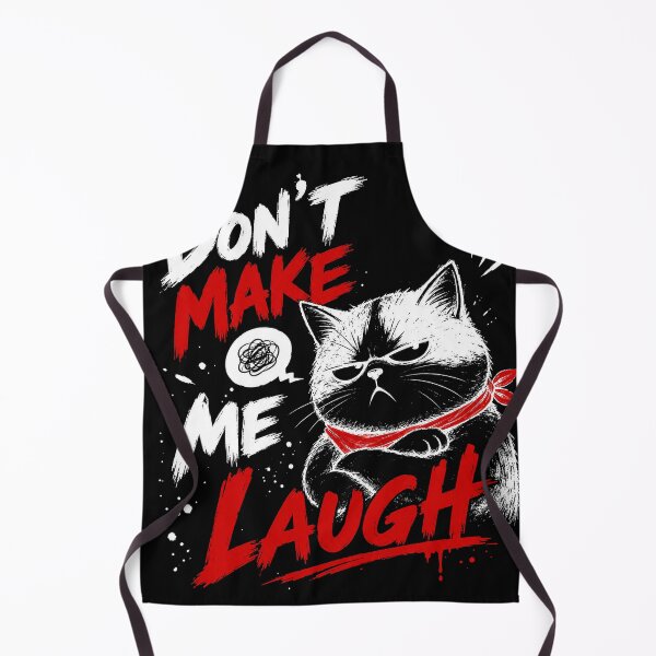 Item preview, Don't Make Me Laugh - Deadpan Bandana Cat designed and sold by VONJU.
