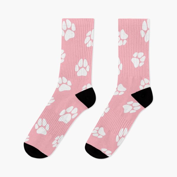 Item preview, Pastel Pink and White Paw Print Pattern designed and sold by SolGalaxyDesign.