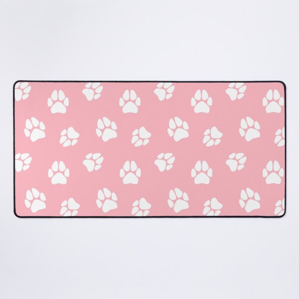 Item preview, Pastel Pink and White Paw Print Pattern designed and sold by SolGalaxyDesign.