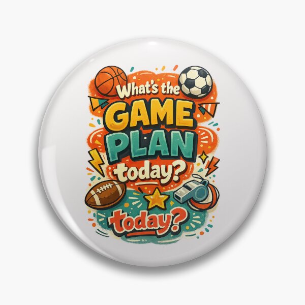 Item preview, What’s the Game Plan Today? – Fun Sports Typography designed and sold by inkoutninja.