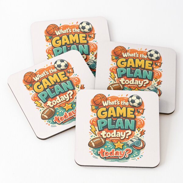 Item preview, What’s the Game Plan Today? – Fun Sports Typography designed and sold by inkoutninja.