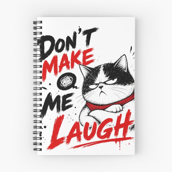 Item preview, Don't Make Me Laugh - Deadpan Bandana Cat designed and sold by VONJU.