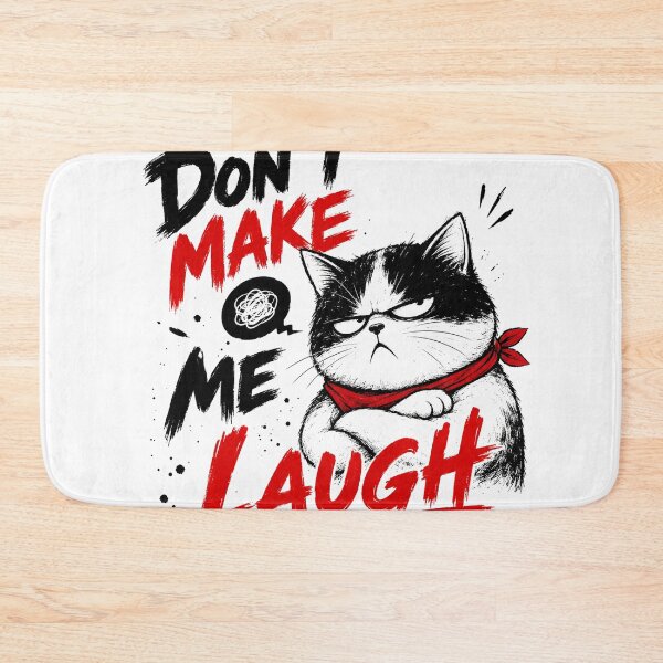 Item preview, Don't Make Me Laugh - Deadpan Bandana Cat designed and sold by VONJU.