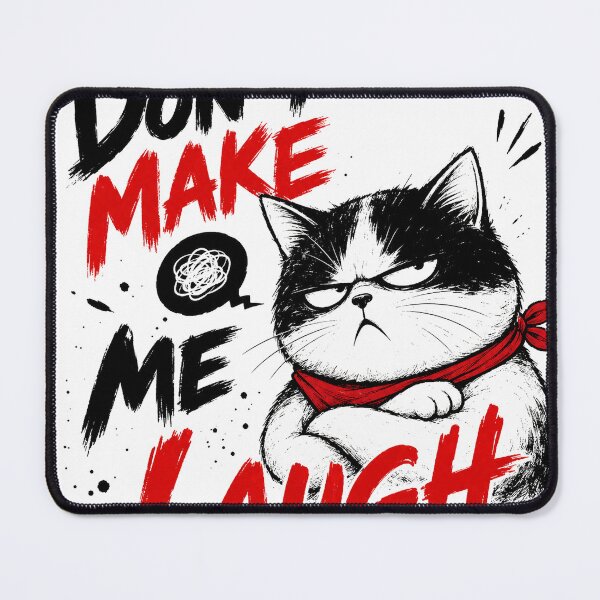 Item preview, Don't Make Me Laugh - Deadpan Bandana Cat designed and sold by VONJU.