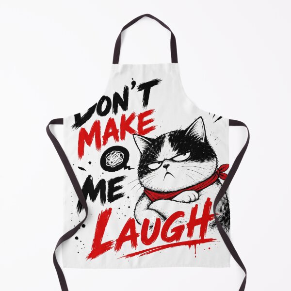 Item preview, Don't Make Me Laugh - Deadpan Bandana Cat designed and sold by VONJU.