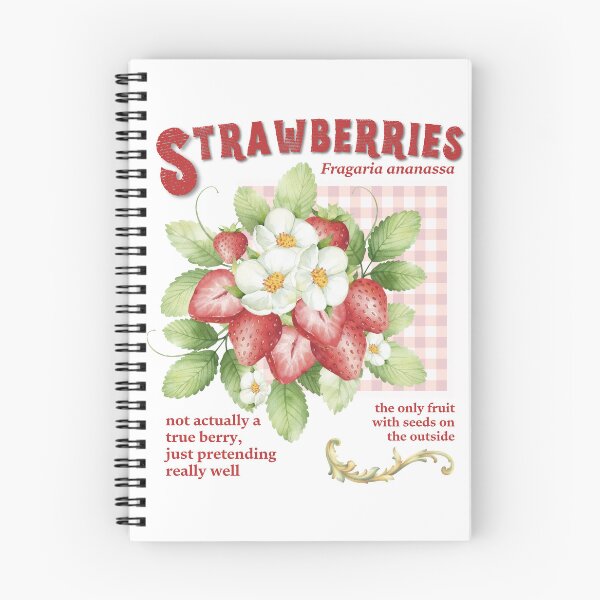 Item preview, Vintage Strawberry Botanical Print | Cute Cottagecore Fruit Illustration with Fun Fact designed and sold by prendztrend.