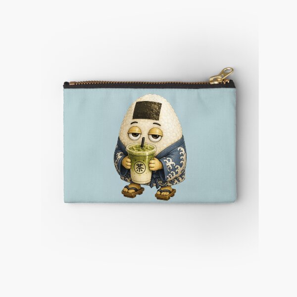 Item preview, Matcha Onigiri Mascot | Cute Japanese Rice Ball Drinking Matcha designed and sold by TheTrendsDesk.