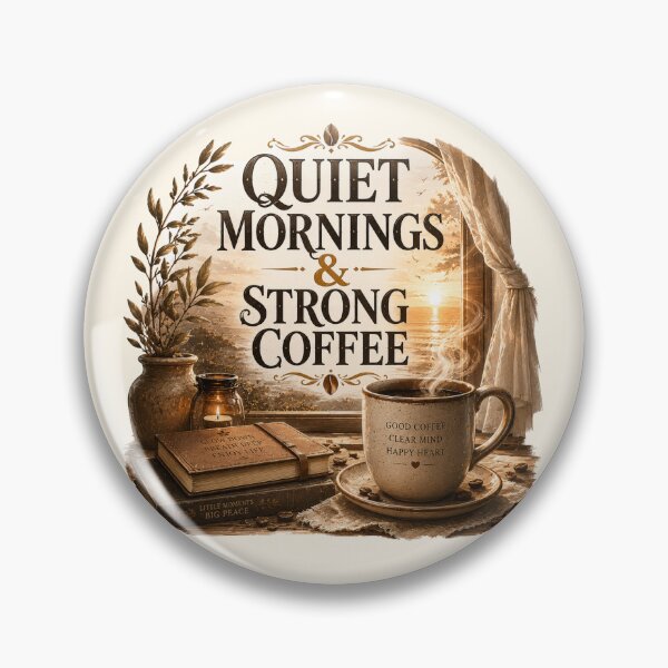 Item preview, Quiet Mornings Strong Coffee Aesthetic designed and sold by pradeepvisuals.