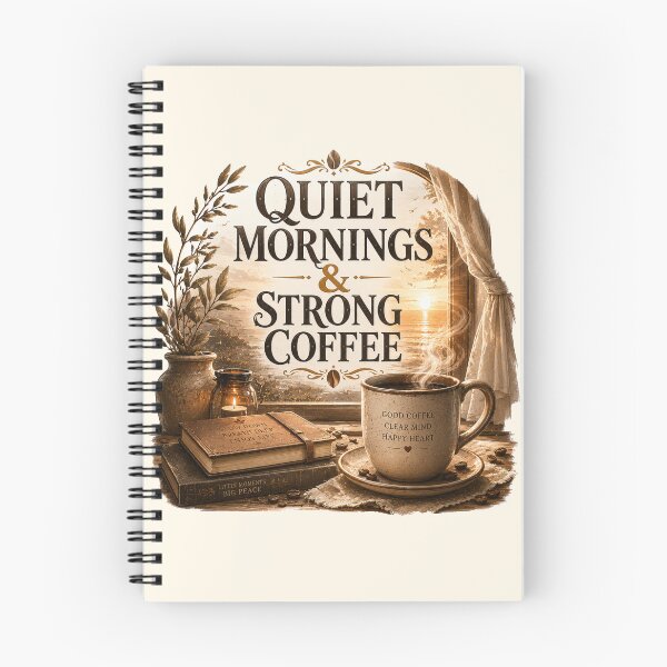 Item preview, Quiet Mornings Strong Coffee Aesthetic designed and sold by pradeepvisuals.