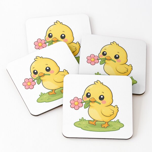 Item preview, Cute Chick with Flower Sticker designed and sold by PawsGiggles.