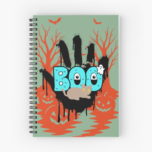 Item preview, Cute Halloween Boo Cat Ghost Pumpkin Spooky Kawaii Design designed and sold by Palette _Vibes.