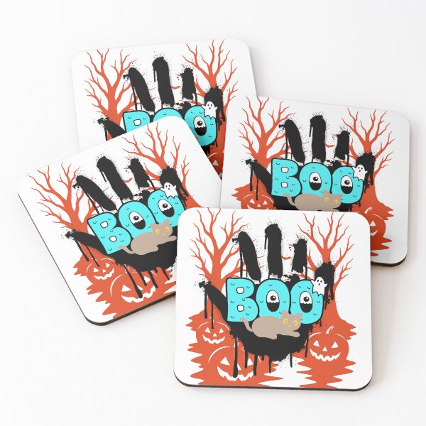 Item preview, Cute Halloween Boo Cat Ghost Pumpkin Spooky Kawaii Design designed and sold by Palette _Vibes.