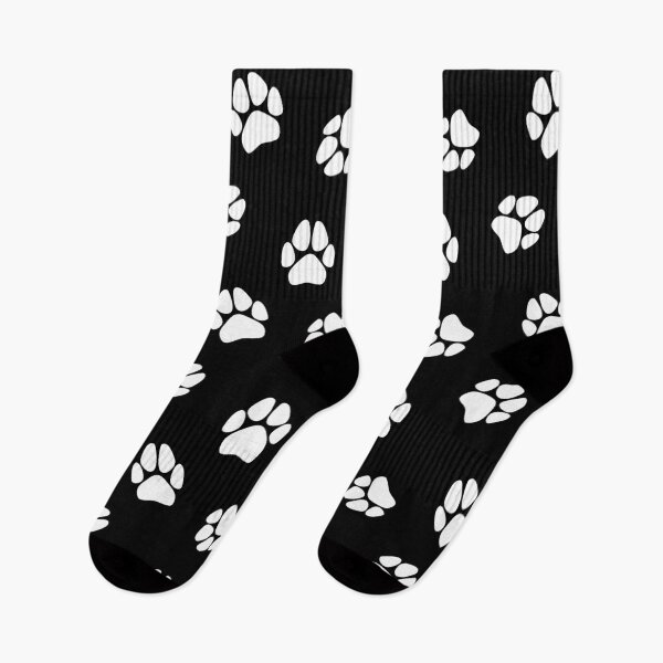 Item preview, Patrón de huellas de patas en blanco y negro designed and sold by SolGalaxyDesign.