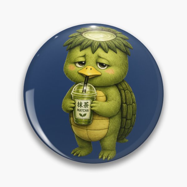 Item preview, Kappa Drinking Matcha | Cute Japanese Yokai Tea Spirit designed and sold by TheTrendsDesk.