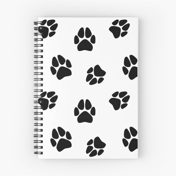 Item preview, White and Black Paw Print Pattern designed and sold by SolGalaxyDesign.