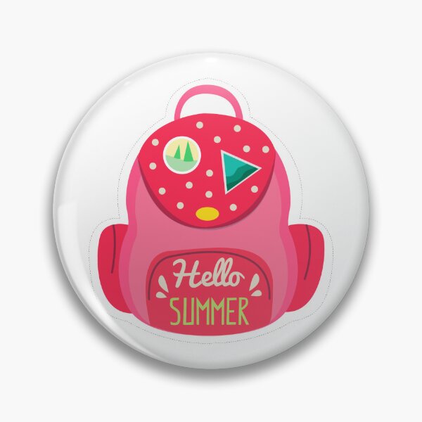 Item preview, Cute Hello Summer Backpack | Kawaii Pink School Bag Cartoon designed and sold by priyanshustore.