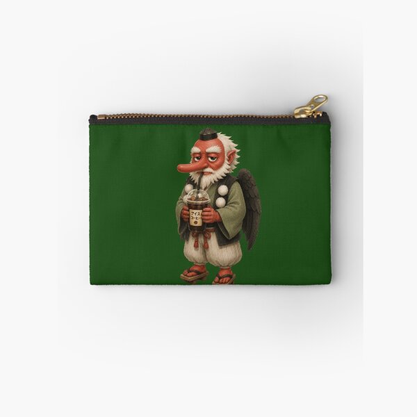 Item preview, Tengu Drinking Iced Coffee | Cute Japanese Yokai Coffee Art designed and sold by TheTrendsDesk.