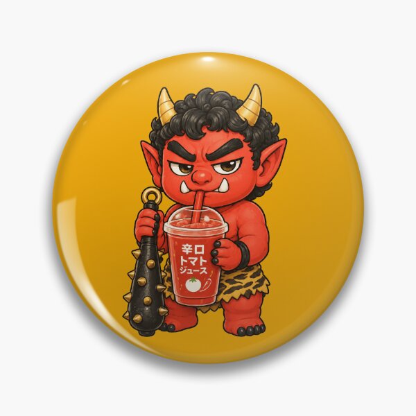 Item preview, Oni Drinking Spicy Tomato Juice | Cute Japanese Yokai Character designed and sold by TheTrendsDesk.