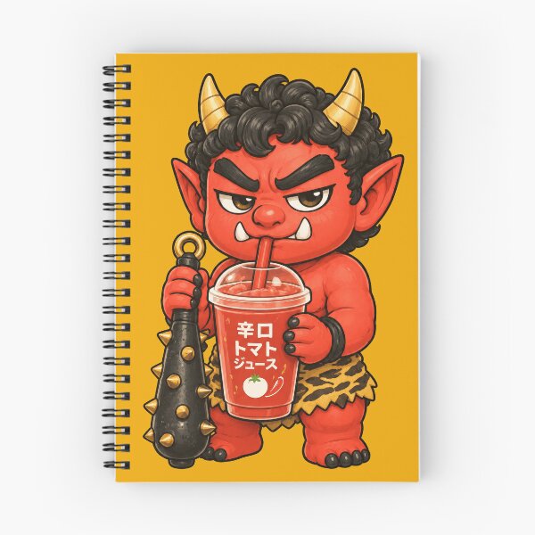 Item preview, Oni Drinking Spicy Tomato Juice | Cute Japanese Yokai Character designed and sold by TheTrendsDesk.
