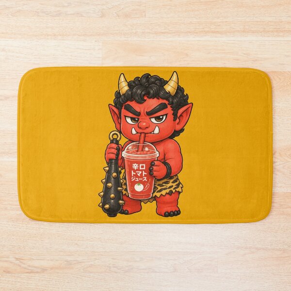 Item preview, Oni Drinking Spicy Tomato Juice | Cute Japanese Yokai Character designed and sold by TheTrendsDesk.