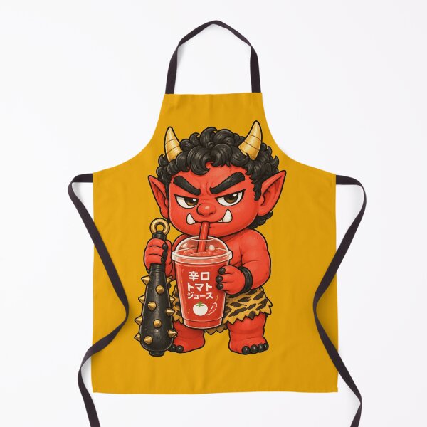 Item preview, Oni Drinking Spicy Tomato Juice | Cute Japanese Yokai Character designed and sold by TheTrendsDesk.