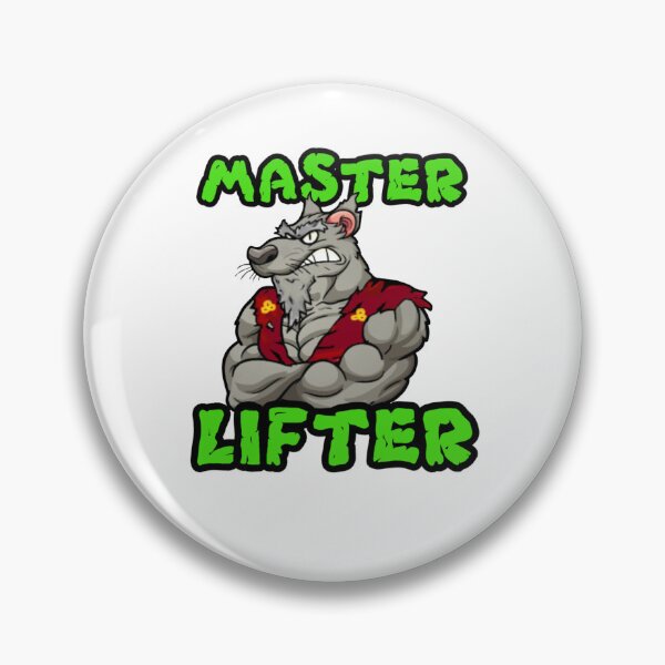 Item preview, Master Lifter | Funny Muscular Rat Gym Cartoon | Weightlifting Humor designed and sold by Madness-Within.
