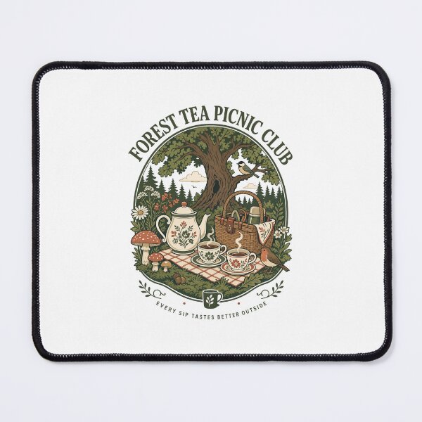 Item preview, Forest Tea Picnic Club Shirt, Cozy Nature Tea Lover Tee, Cottagecore Picnic Shirt, Botanical Tea Party Gift, Woodland Hiking Apparel designed and sold by KAYJAY DESIGNS.