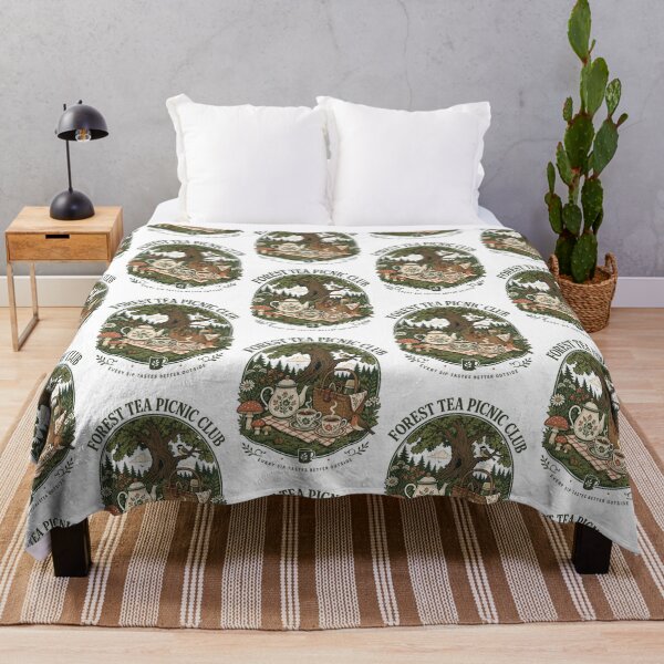 Item preview, Forest Tea Picnic Club Shirt, Cozy Nature Tea Lover Tee, Cottagecore Picnic Shirt, Botanical Tea Party Gift, Woodland Hiking Apparel designed and sold by KAYJAY DESIGNS.