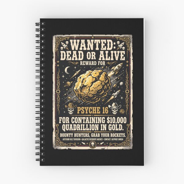 Item preview, Wanted Dead or Alive Asteroid Psyche 16 Gold Bounty designed and sold by SplashTastic.